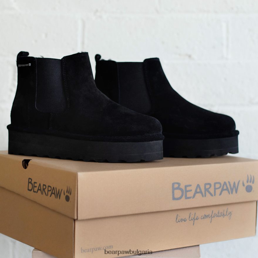 ретро нарисуван Жени BEARPAW ботуши черен FRT6V013