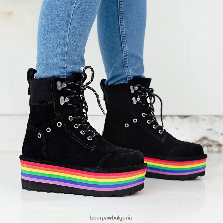 ретро алисия Жени BEARPAW ботуши черен FRT6V014