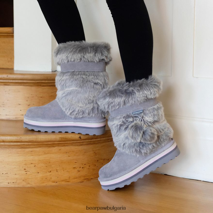 ретро тама Жени BEARPAW ботуши сива мъгла FRT6V0151