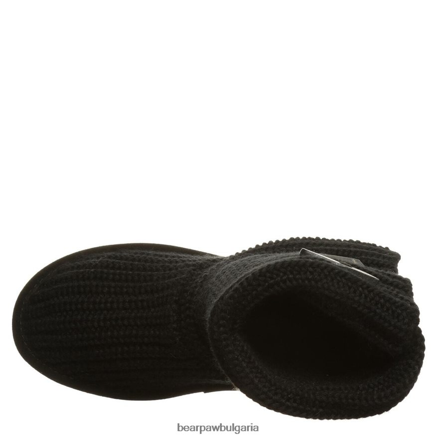 плетени високи Жени BEARPAW ботуши черен FRT6V0178