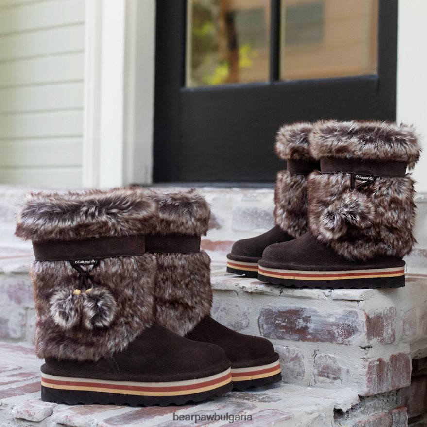 ретро тама Жени BEARPAW ботуши шоколад FRT6V026