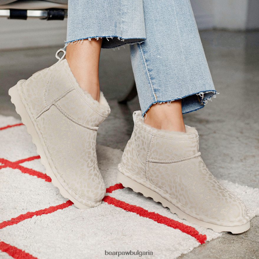 шорти екзотика Жени BEARPAW ботуши зимен бял леопардов блясък FRT6V033