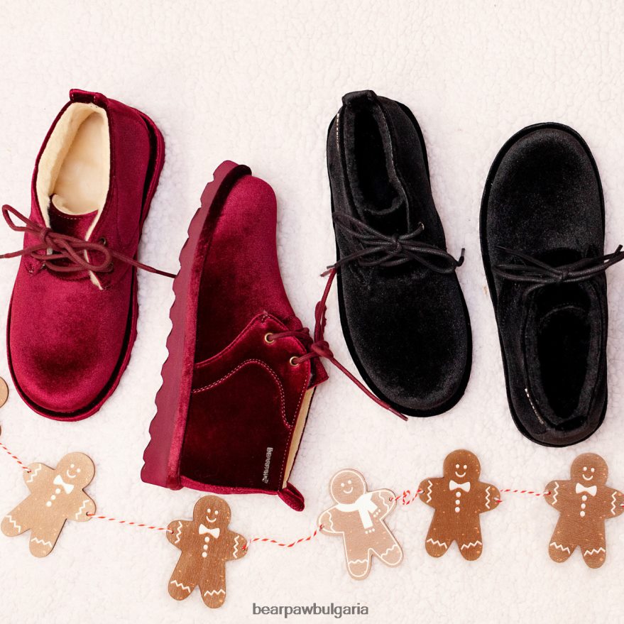 скай Жени BEARPAW ботуши Черно кадифе FRT6V036