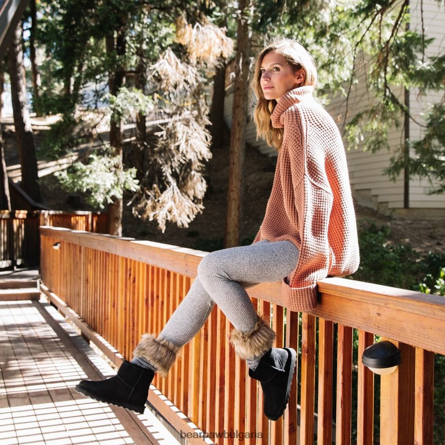 алиса Жени BEARPAW ботуши черен FRT6V083