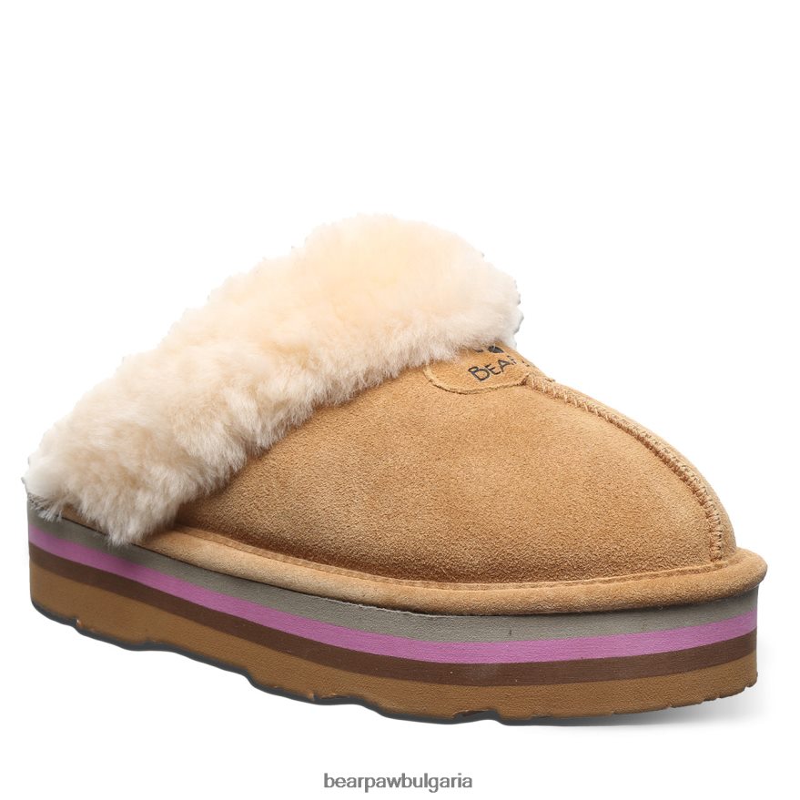 ретро локи Жени BEARPAW домашни пантофи студено кафе FRT6V0294