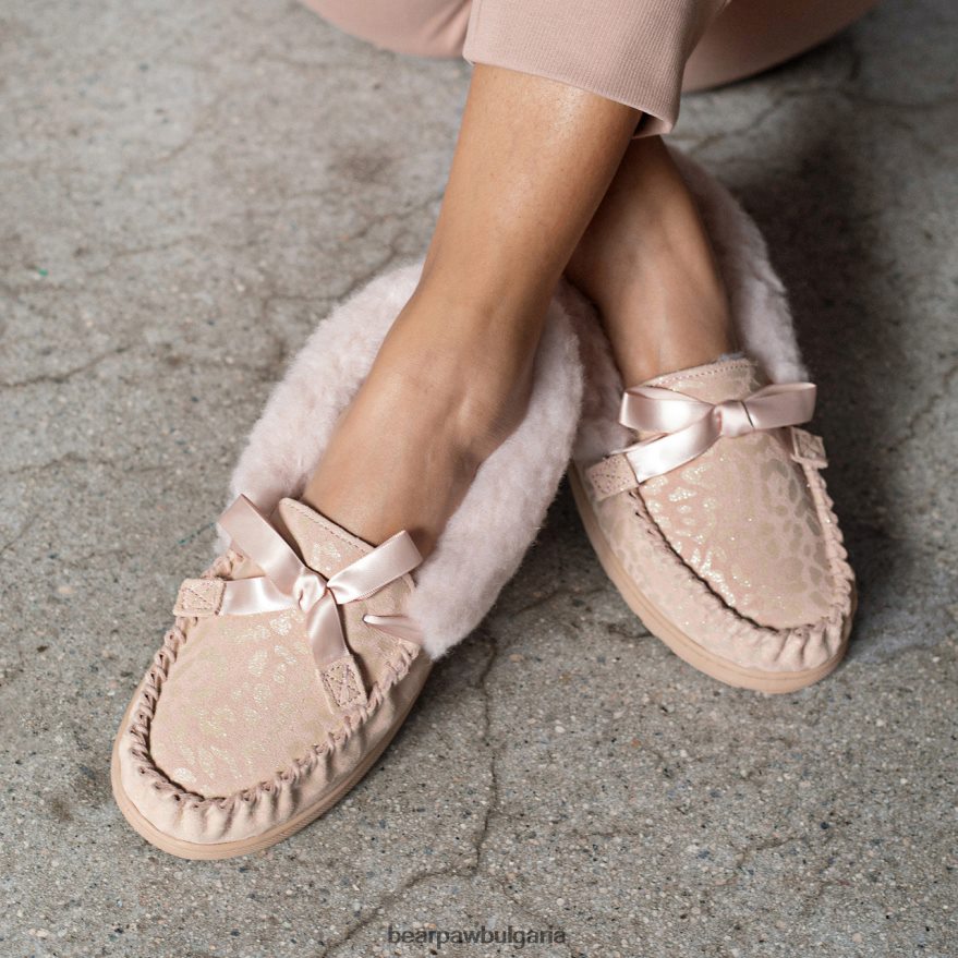 индио екзотика Жени BEARPAW домашни пантофи розов леопардов блясък FRT6V0300