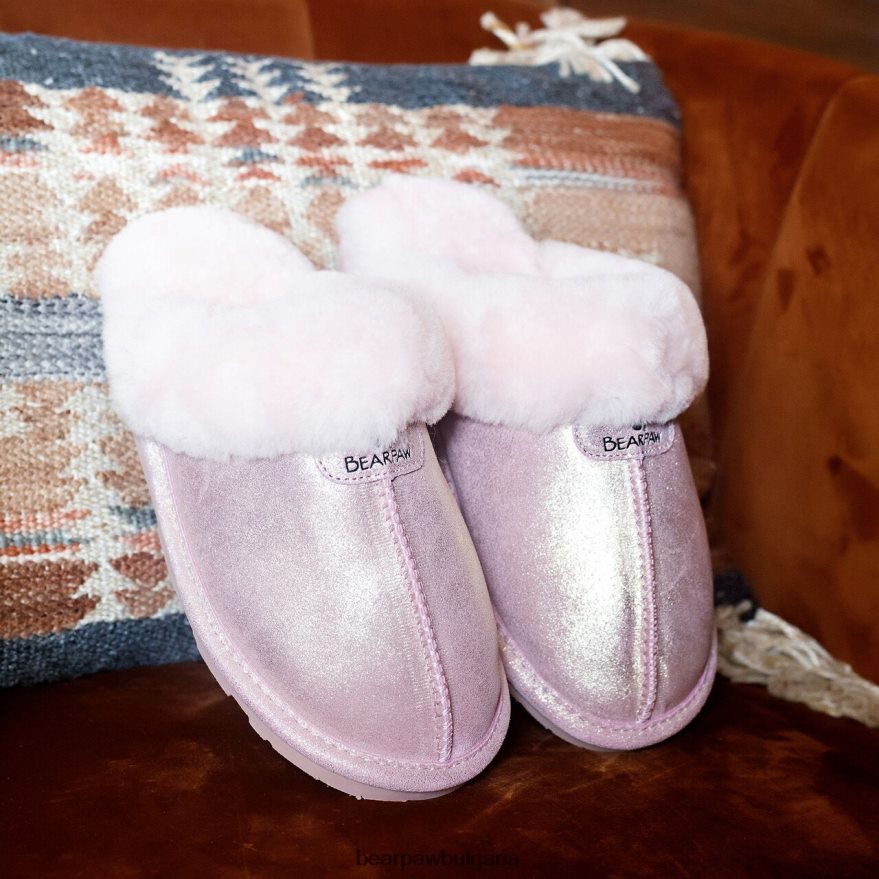 локи екзотик Жени BEARPAW домашни пантофи розов блясък FRT6V0315