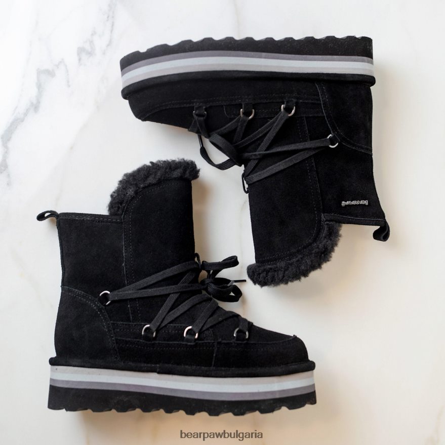 ретро монди младеж деца BEARPAW ботуши черен FRT6V0599