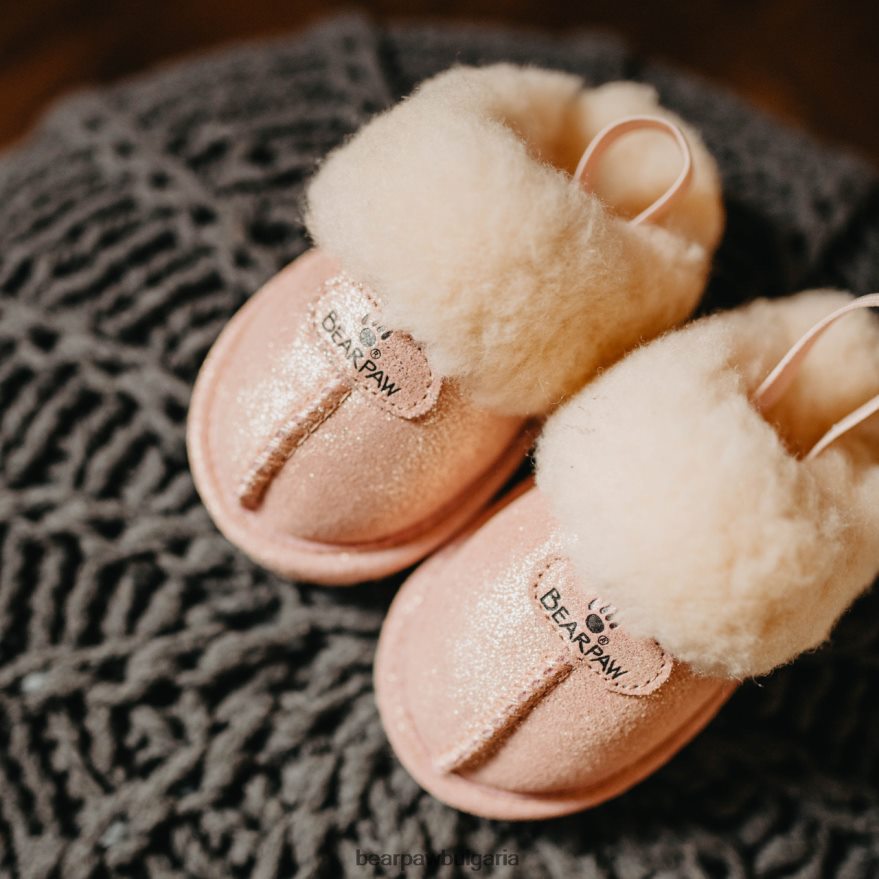 локи малко дете деца BEARPAW домашни пантофи розов блясък FRT6V0612