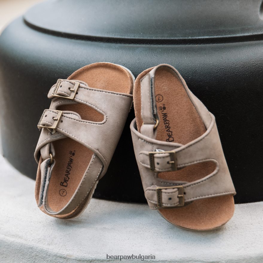 Бруклинско малко дете деца BEARPAW сандали камък FRT6V0631