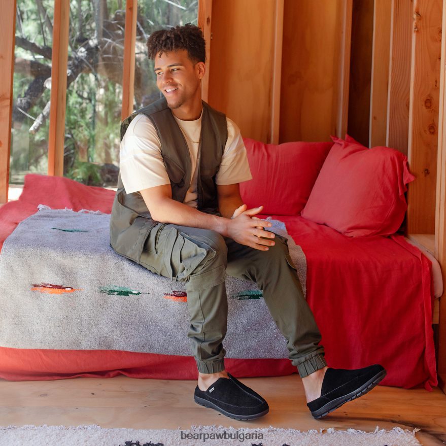 брус мъже BEARPAW домашни пантофи черен FRT6V0526